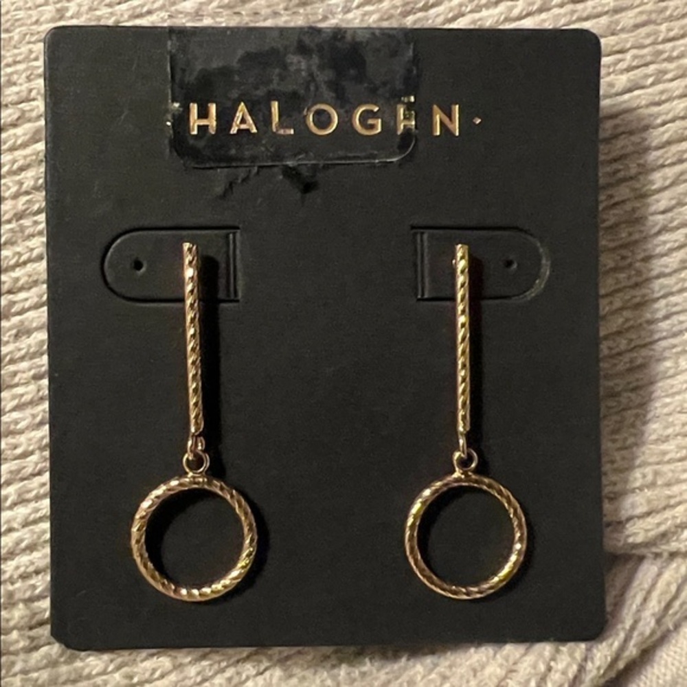 Nordstrom Twisted Circle Linear Drop Earrings